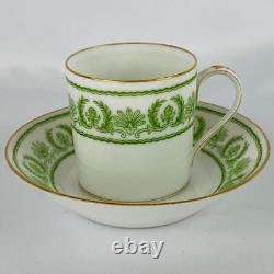 Set of 8 Limoges c1930 French Porcelain Gold Gilt Demitasse Coffee Cup & Saucers