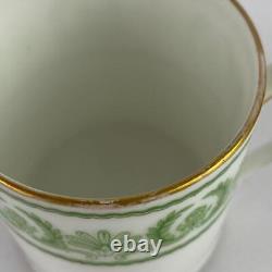 Set of 8 Limoges c1930 French Porcelain Gold Gilt Demitasse Coffee Cup & Saucers