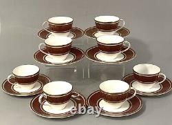 Set of 8 Royal Doulton Buckingham Fine Bone China Demitasse Cups & Saucers