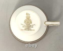 Set of 8 Royal Doulton Buckingham Fine Bone China Demitasse Cups & Saucers