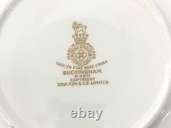 Set of 8 Royal Doulton Buckingham Fine Bone China Demitasse Cups & Saucers