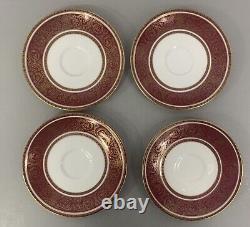 Set of 8 Royal Doulton Buckingham Fine Bone China Demitasse Cups & Saucers