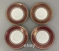 Set of 8 Royal Doulton Buckingham Fine Bone China Demitasse Cups & Saucers