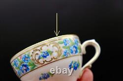 Set of 8 Schumann Arzberg Forget Me Not Not Pierced Demitasse Cups & Saucers