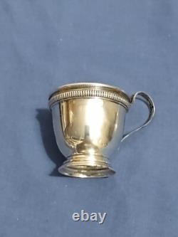 Set of 8 Sterling Silver Demitasse Cups and Saucers with Lenox Liners