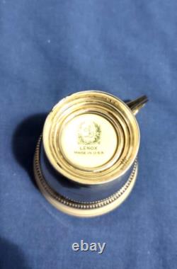 Set of 8 Sterling Silver Demitasse Cups and Saucers with Lenox Liners