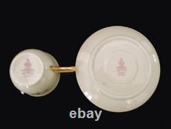 Set of 8 Tirschenreuth Porcelain The Ascot Demitasse Cups and Saucers Pink Roses