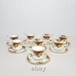 Set of 8 Vintage 1962 Royal Albert Old Country Roses Demitasse Cups and Saucers
