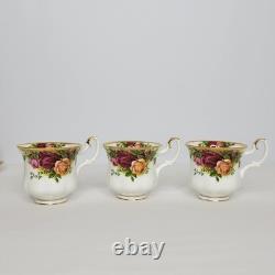 Set of 8 Vintage 1962 Royal Albert Old Country Roses Demitasse Cups and Saucers