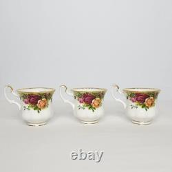 Set of 8 Vintage 1962 Royal Albert Old Country Roses Demitasse Cups and Saucers