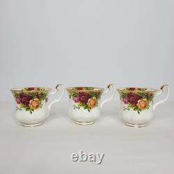 Set of 8 Vintage 1962 Royal Albert Old Country Roses Demitasse Cups and Saucers
