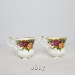 Set of 8 Vintage 1962 Royal Albert Old Country Roses Demitasse Cups and Saucers