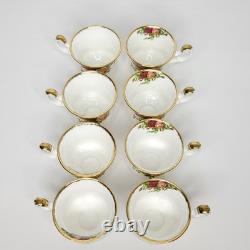 Set of 8 Vintage 1962 Royal Albert Old Country Roses Demitasse Cups and Saucers