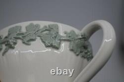 Set of 9 Wedgwood Queensware Celadon on Cream Demitasse Cups and Saucers with box