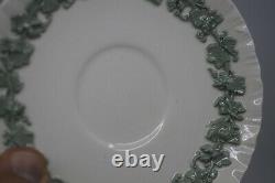 Set of 9 Wedgwood Queensware Celadon on Cream Demitasse Cups and Saucers with box