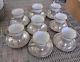 Set Of Eight Sterling Silver Demitasse Cup Holders & Saucers Withrosenthal Inserts