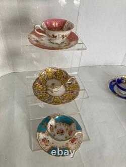 Set of Six Antique Demitasse Porcelain Cups