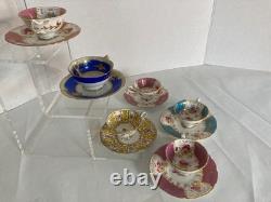 Set of Six Antique Demitasse Porcelain Cups