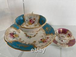Set of Six Antique Demitasse Porcelain Cups