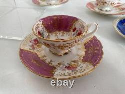 Set of Six Antique Demitasse Porcelain Cups