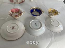 Set of Six Antique Demitasse Porcelain Cups