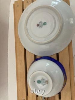 Set of Six Antique Demitasse Porcelain Cups