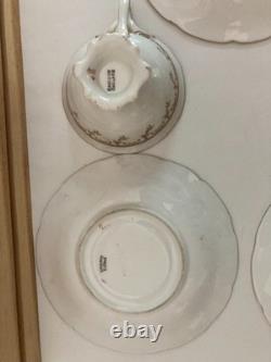 Set of Six Antique Demitasse Porcelain Cups