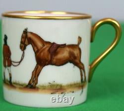 Set x 3 Cyril Gorainoff x Abercrombie & Fitch Fox-Hunt Demitasse Cups & Saucers