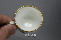 Sevres Hand Painted Ambrose Michel Floral & Gold Demitasse Cup & Saucer C1773 A