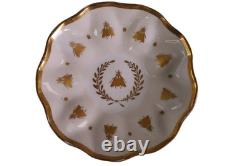 Sèvres Style Demitasse Cups & Saucers Set of 2 Gold Gilt Porcelain M. Imp Mark