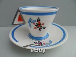 Shelley Art Deco OVERLAPPING J 11783 Vogue shape demitasse/coffee cup & saucer