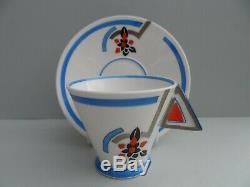 Shelley Art Deco OVERLAPPING J Vogue shape demitasse/coffee cup & saucer