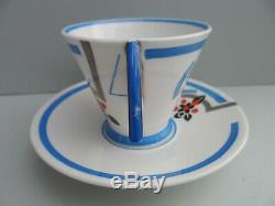 Shelley Art Deco OVERLAPPING J Vogue shape demitasse/coffee cup & saucer