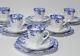 Shelley China Dainty Blue Demitasse 6 Cups 6 Saucers & 6 Bread Plates