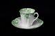 Shelley Dainty Green Daisy #053 Rare Demitasse Cup & Saucer Set Excellent