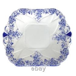 Shelley Demitasse Set Dainty Blue Teapot Sugar Creamer Coffee Pot Cups Saucers Shelley Demitasse Set Dainty Blue Teapot Sugar Creamer Coffee Pot Cups Saucers