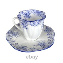 Shelley Demitasse Set Dainty Blue Teapot Sugar Creamer Coffee Pot Cups Saucers Shelley Demitasse Set Dainty Blue Teapot Sugar Creamer Coffee Pot Cups Saucers