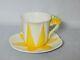 Shelley England 11993 Demitasse Cup And Saucer Set Yellow Floral Handle Rare