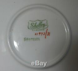 Shelley England 11993 Demitasse Cup and Saucer Set Yellow Floral Handle Rare