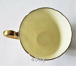 Shelley Fine Bone China Maytime Demitasse Cup and Saucer Chintz Gold Foot Ripon