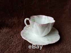Shelley Foley Wileman Dainty Trailing Violets Demitasse Cup & Saucer c. 1890-1910
