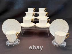 Shelley Ludlow Regency Espresso/Demitasse Cups/Saucers for 8 (16 Pieces)