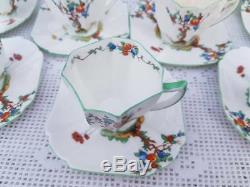 Shelley Queen Anne Crabtree pattern 11651 Coffee/Demitasse cups & saucers