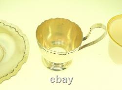 Shreve & Co. Sterling Silver Set Of 6 Demitasse Cups Saucers 14.6 Ozt Silver