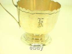 Shreve & Co. Sterling Silver Set Of 6 Demitasse Cups Saucers 14.6 Ozt Silver