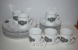 Six Fornasetti Demitasse Cups Saucers Plates Rosenthal