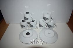 Six Fornasetti Demitasse Cups Saucers Plates Rosenthal