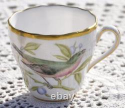 Spode Bone China Audubon Birds Demitasse Cups and Saucers 10 pieces