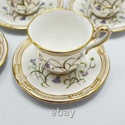 Spode Campanula Demitasse Espresso 8 Sets Blue Wildflowers Bone China England