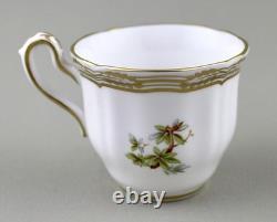 Spode Chelsea Bird Coffee Demitasse Cups & Saucers X 6 Royal Provenance Mint